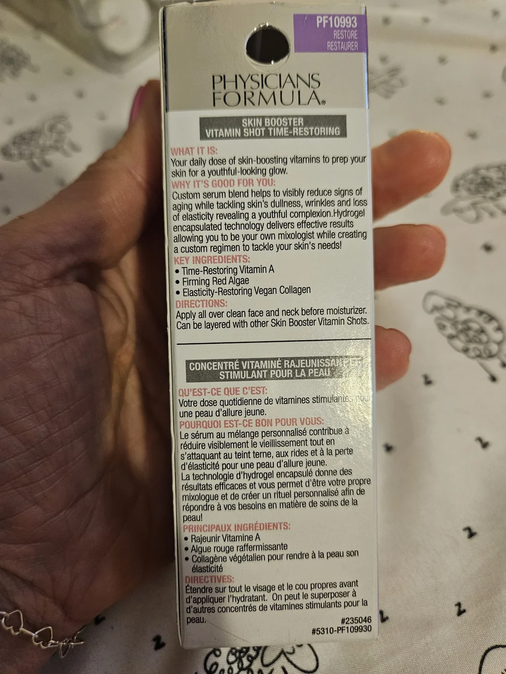 Physicians Formula Time-Restoring Skin Booster Serum Pink and Silver Bottle